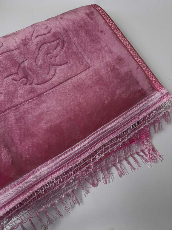 tapis de prière épais en rose