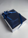 tapis de prière velours bleu marine avec coffret cadeau