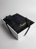 tapis de prière velours noir avec coffret cadeau
