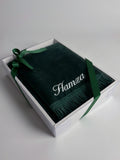 tapis de prière velours vert avec coffret cadeau