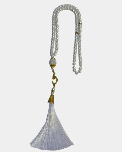 Tasbih blanc 99 perles