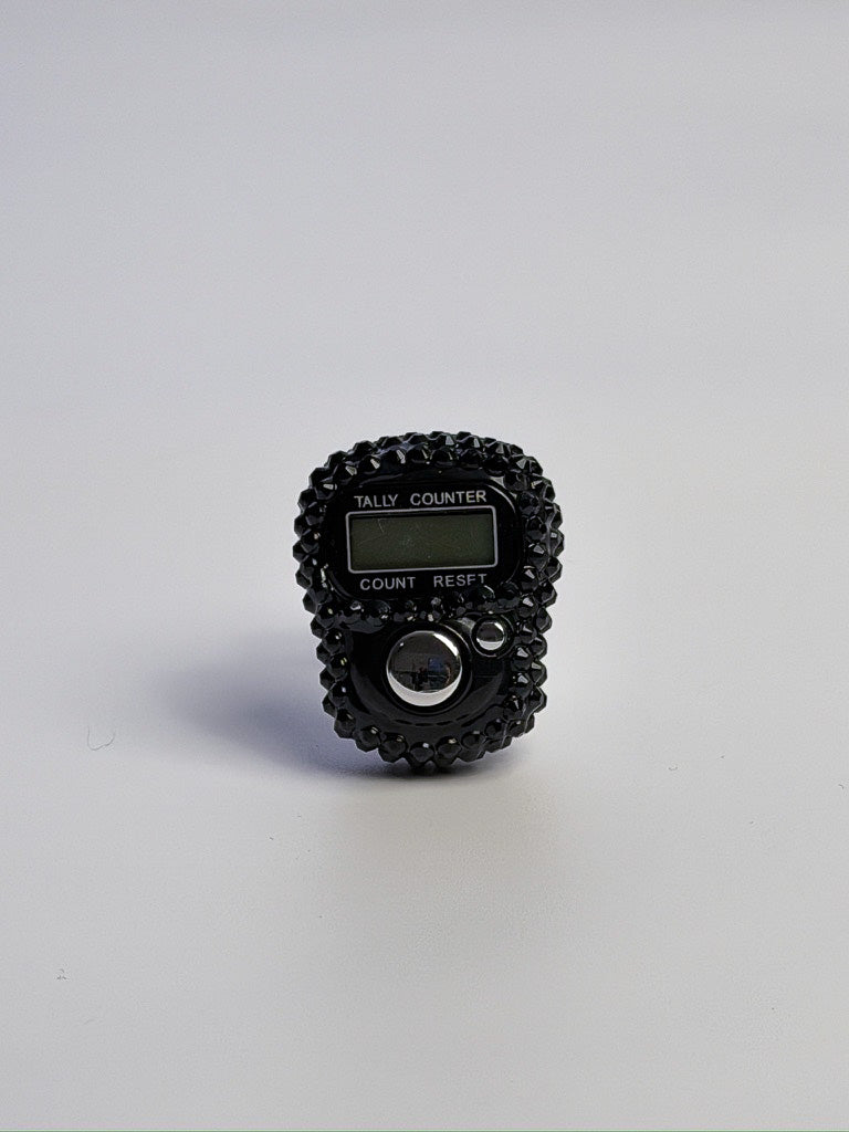 tasbih digital noir avec diamants