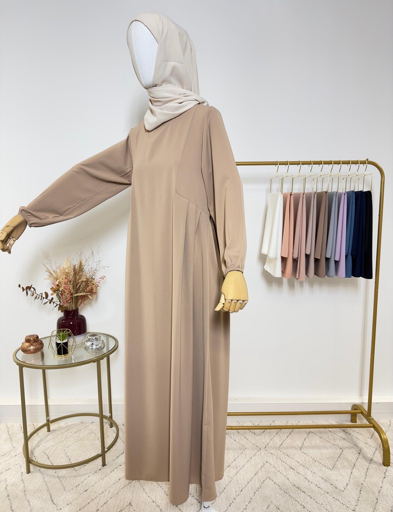 Abaya Giulia avec nœud au dos - Taupe - My Qamis Homme