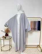 Abaya Kimono 1 pièce - Aicha - Gris - My Qamis Homme