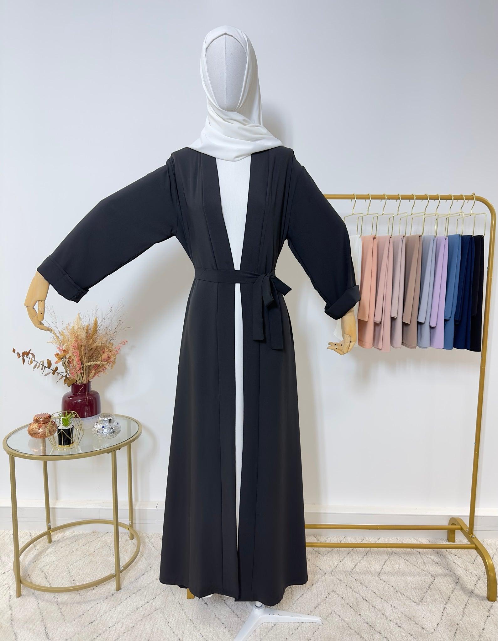 Abaya Kimono 1 pièce - Alya - Noir - My Qamis Homme