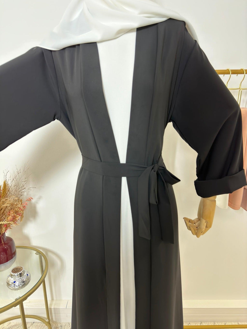 Abaya Kimono 1 pièce - Alya - Noir - My Qamis Homme