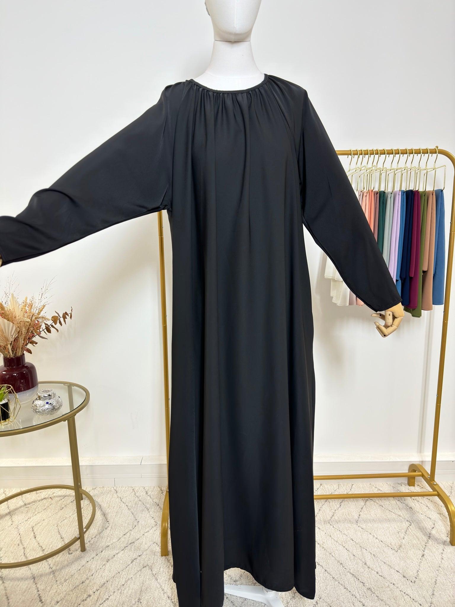 Abaya simple Jenna - Noir - My Qamis Homme