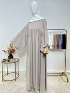 Abaya simple Jihen - Beige - My Qamis Homme