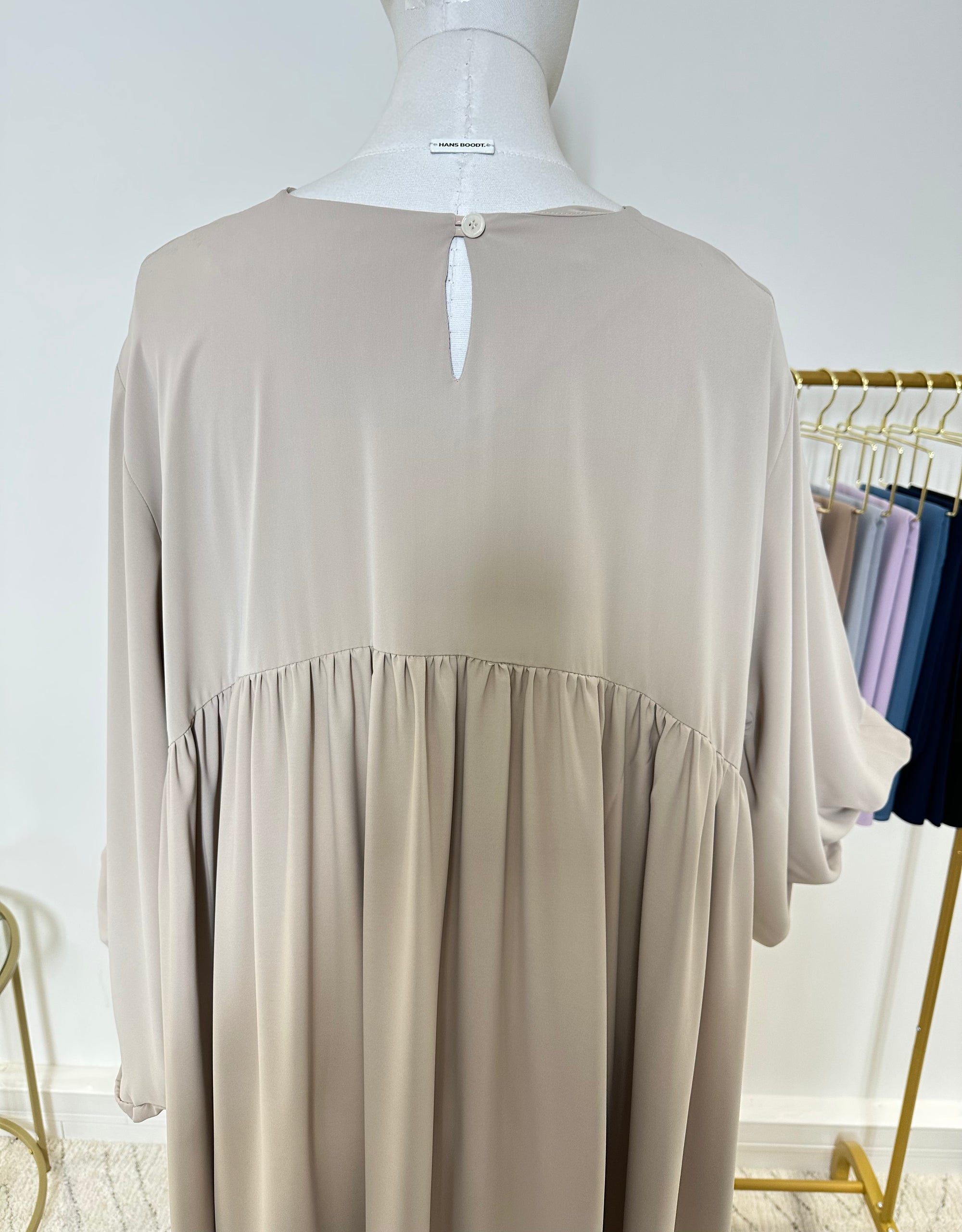 Abaya simple Jihen - Beige - My Qamis Homme