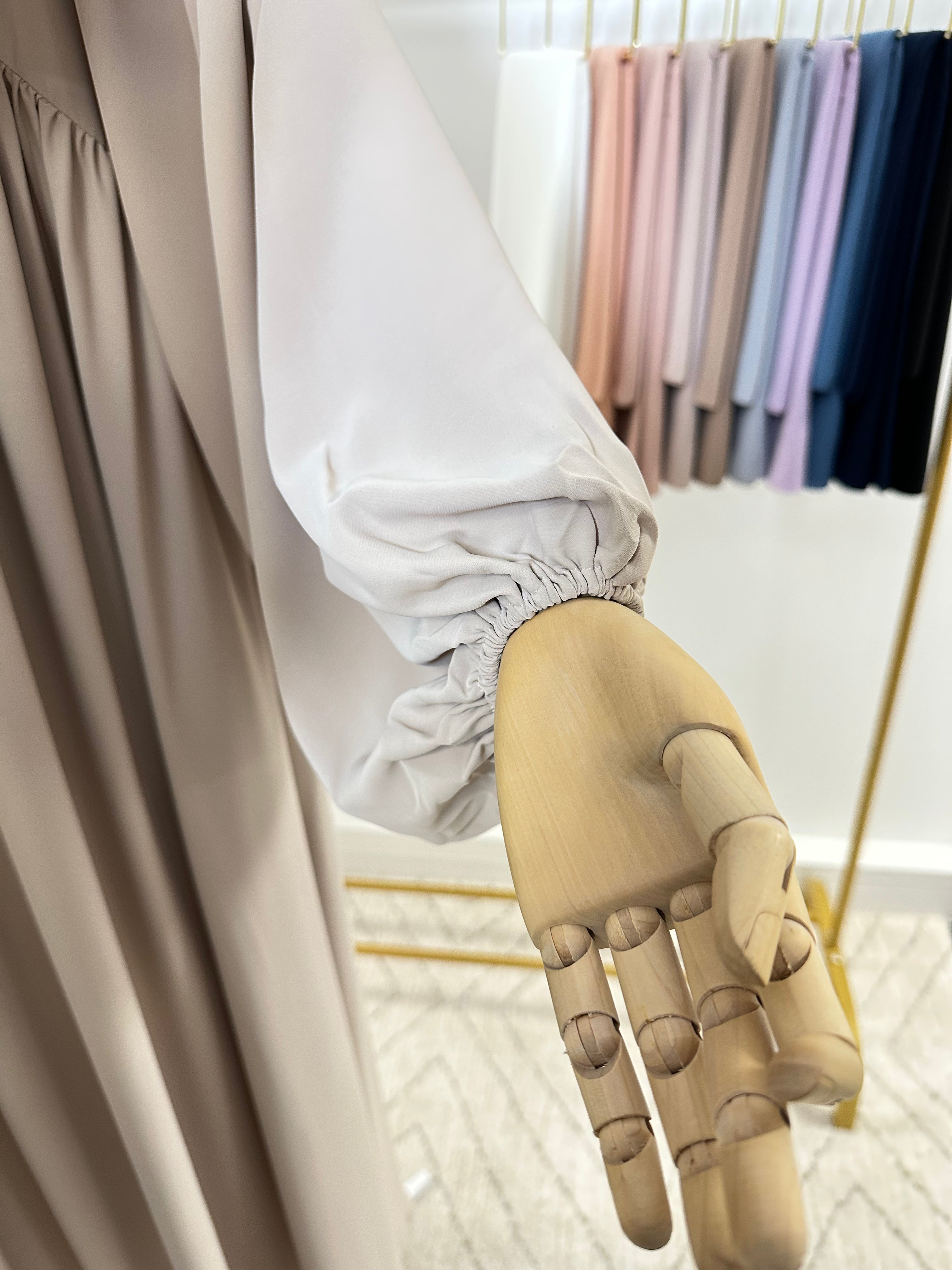 Abaya simple Jihen - Beige - My Qamis Homme