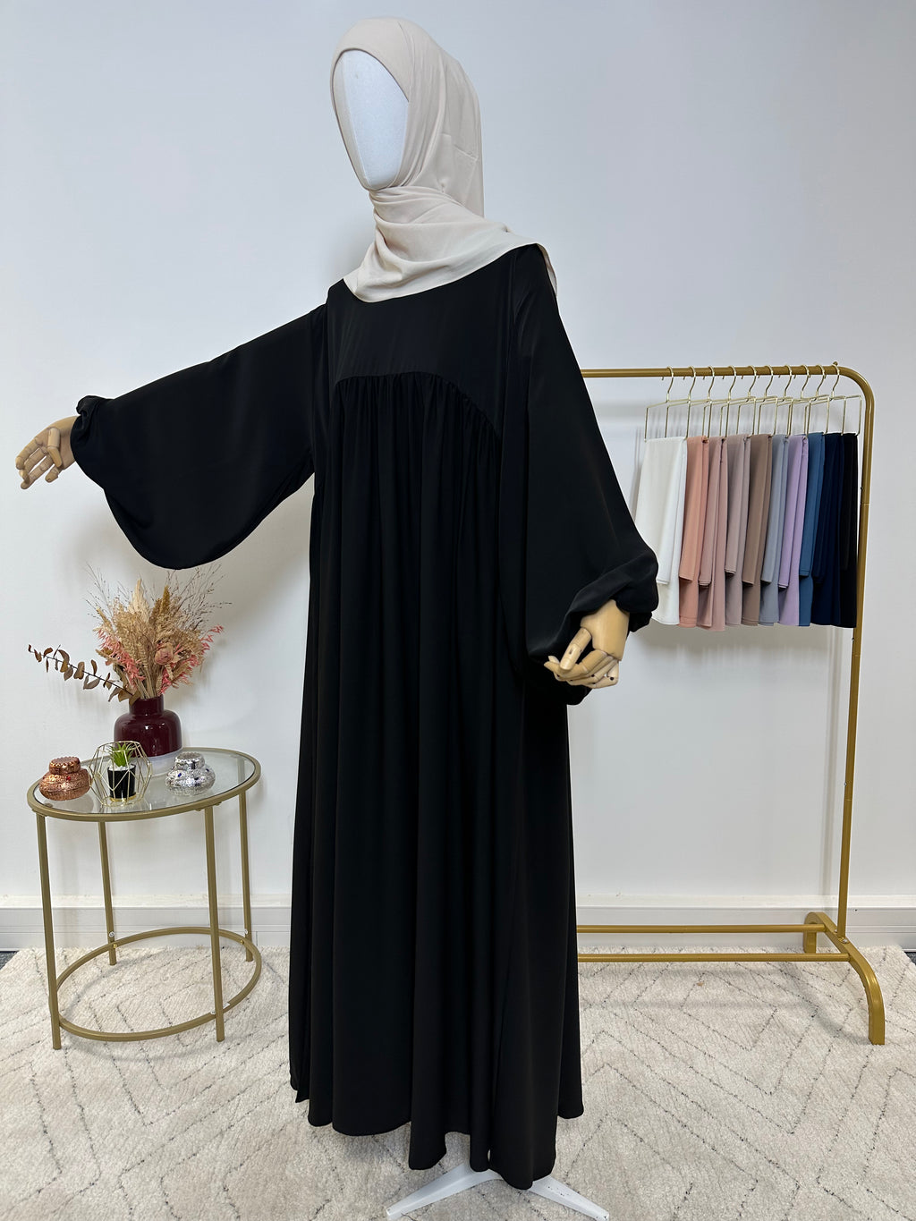 Abaya simple Jihen - Noir - My Qamis Homme