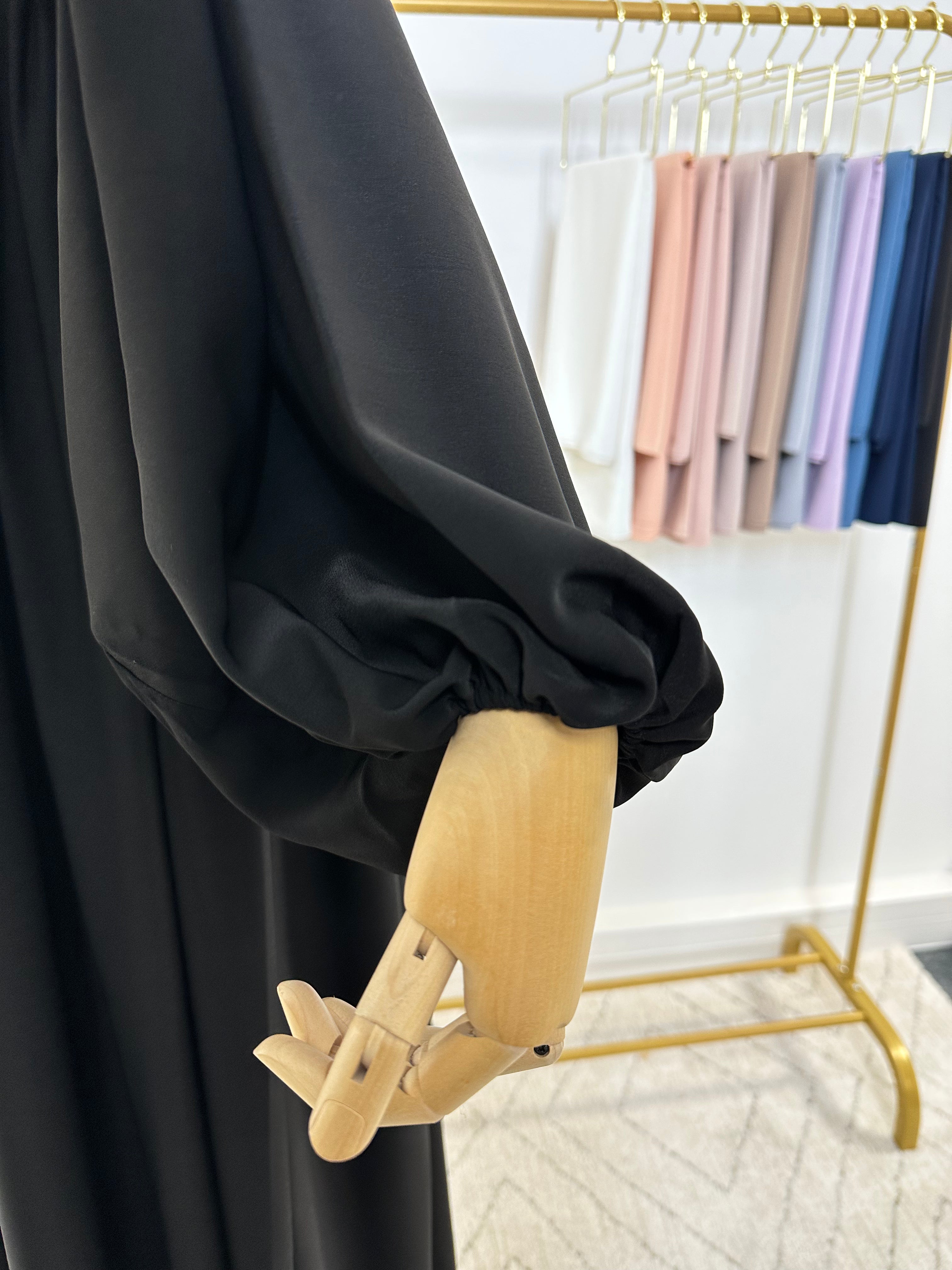 Abaya simple Jihen - Noir - My Qamis Homme