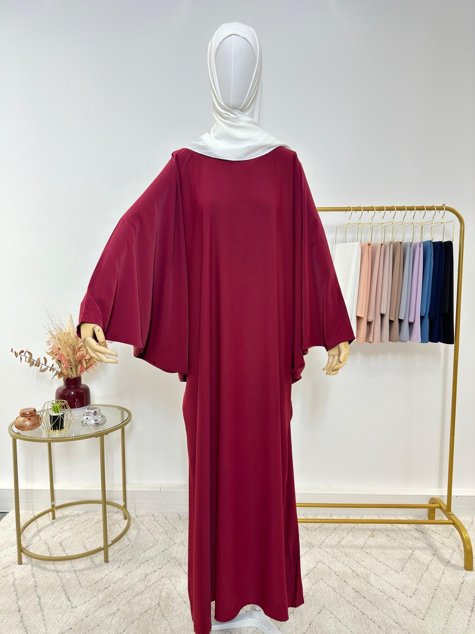 Abaya simple Soraya - Bordeaux - My Qamis Homme