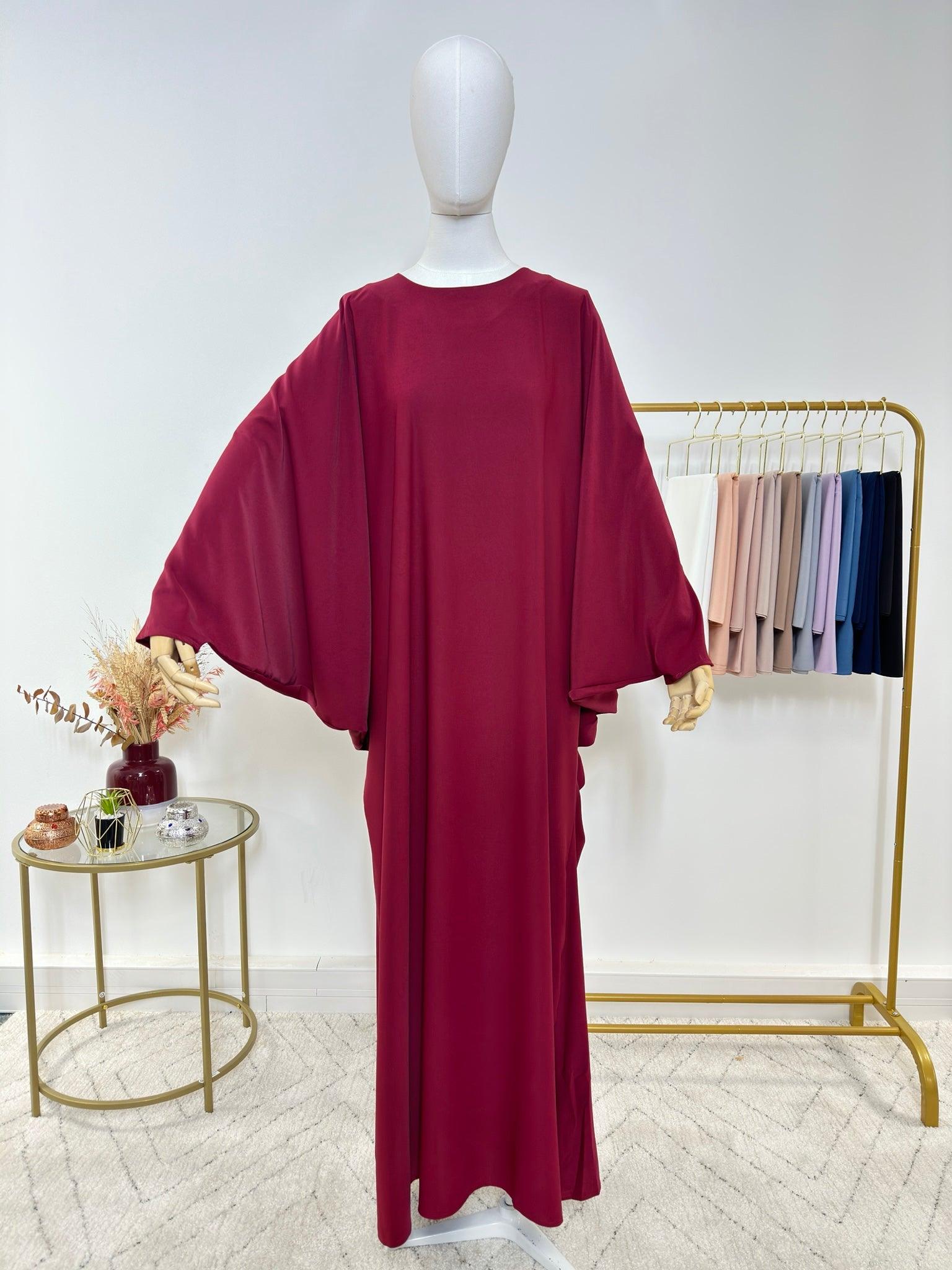 Abaya simple Soraya - Bordeaux - My Qamis Homme