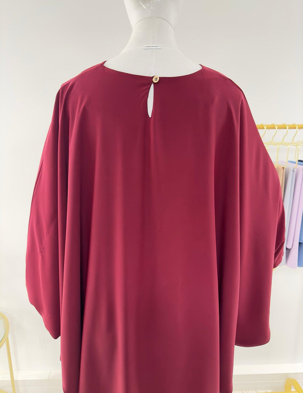 Abaya simple Soraya - Bordeaux - My Qamis Homme