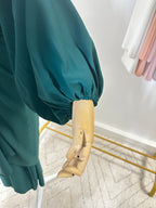 Ensemble Abaya + Tablier à nouer amovible - Safia - Vert Sapin - My Qamis Homme