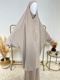 Ensemble Jilbab + Jupe Premium - Jilbab Soie de Médine - Beige - My Qamis Homme