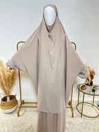 Ensemble Jilbab + Jupe Premium - Jilbab Soie de Médine - Beige - My Qamis Homme