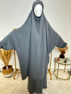 Ensemble Jilbab + Jupe Premium - Jilbab Soie de Médine - Gris - My Qamis Homme