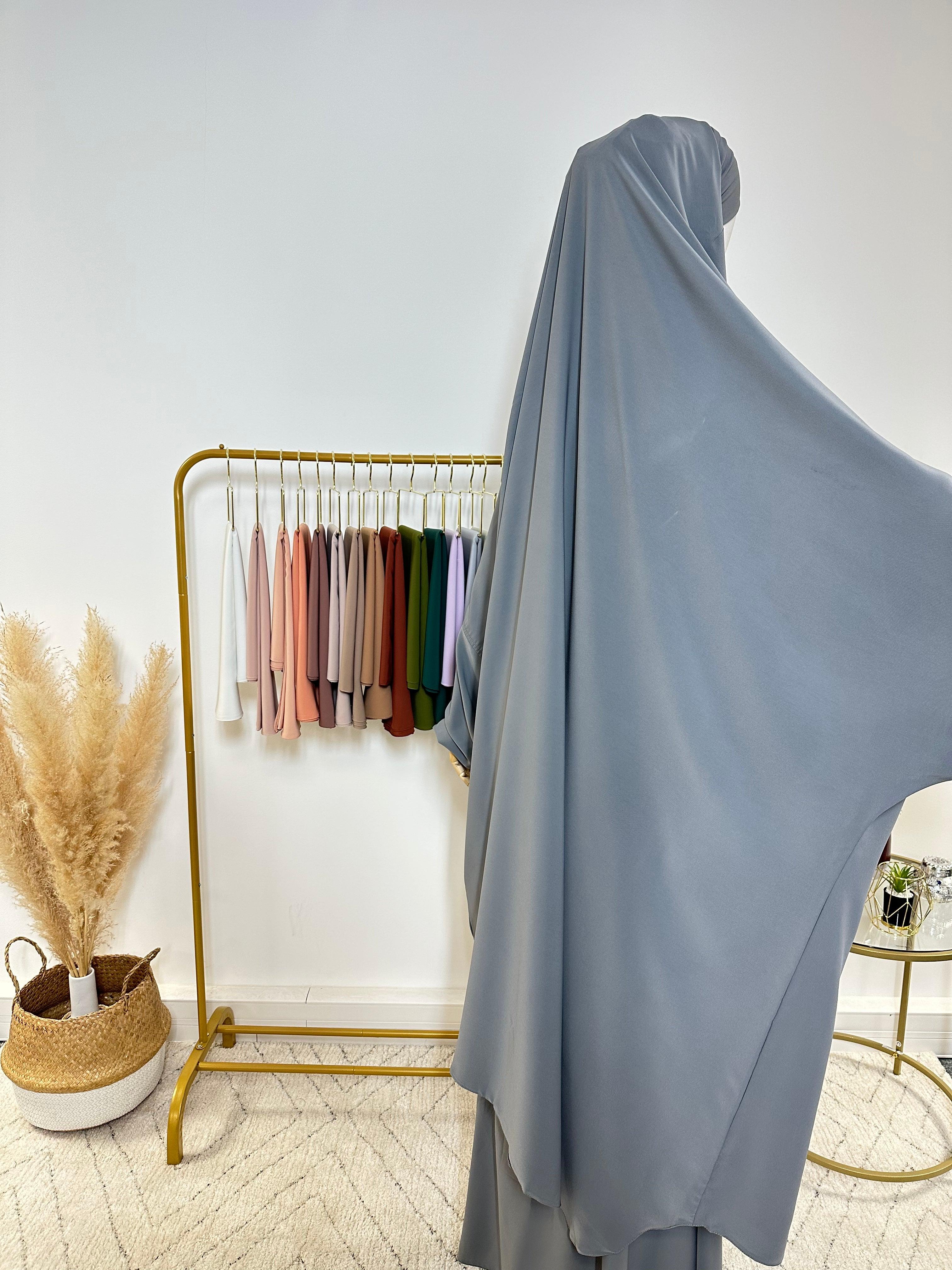 Ensemble Jilbab + Jupe Premium - Jilbab Soie de Médine - Gris - My Qamis Homme