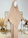 Ensemble Khimar + Abaya en Jersey Premium - Beige Taupe - My Qamis Homme