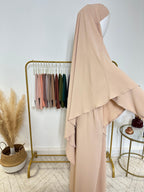 Ensemble Khimar + Abaya en Jersey Premium - Beige Taupe - My Qamis Homme