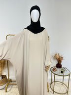 Hijab 3 plis avec bandeau intégré - Hijab en Soie de Médine - Noir - My Qamis Homme