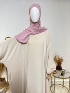 Hijab 3 plis avec bandeau intégré - Hijab en Soie de Médine - Rose - My Qamis Homme