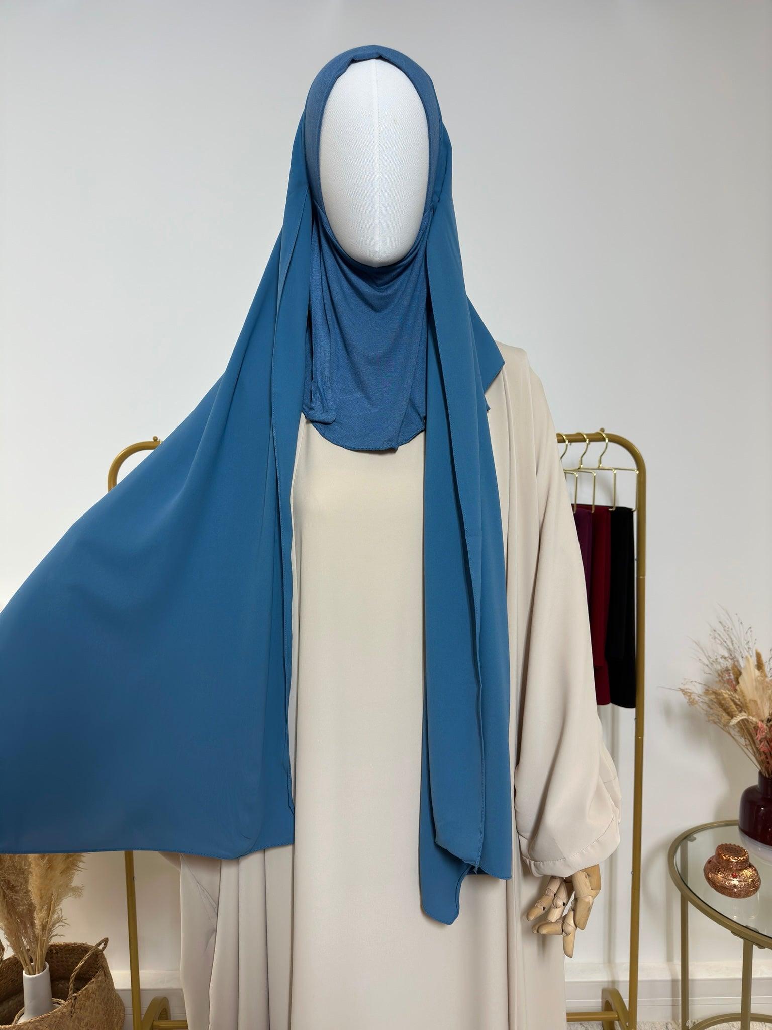 Hijab cagoule à enfiler - Bleu Turquoise - My Qamis Homme