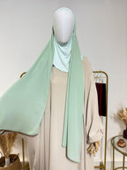 Hijab cagoule à enfiler - Vert Menthe - My Qamis Homme