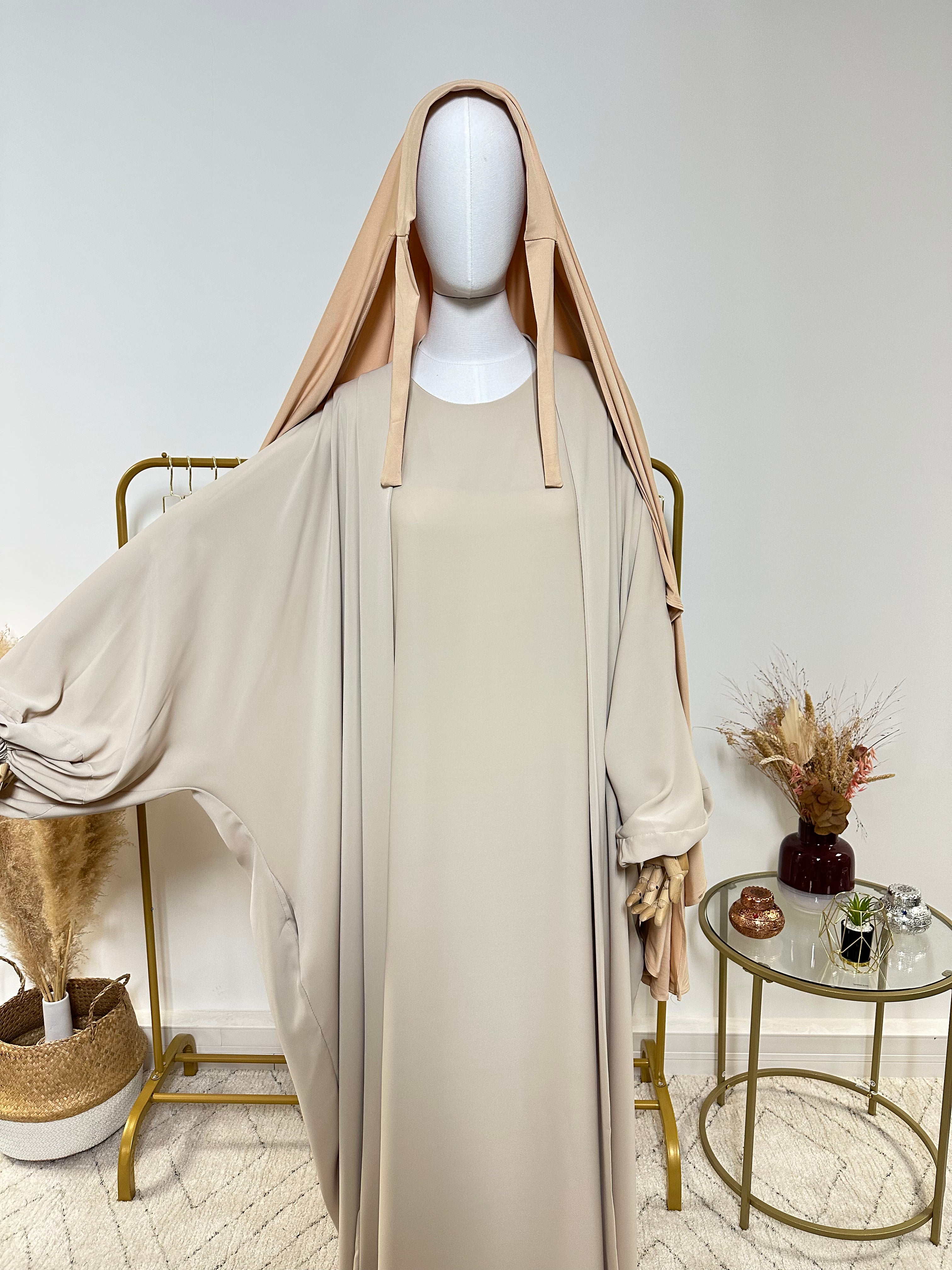 Hijab Jersey Lycra épais - Hijab à enfiler - Beige orangé - My Qamis Homme