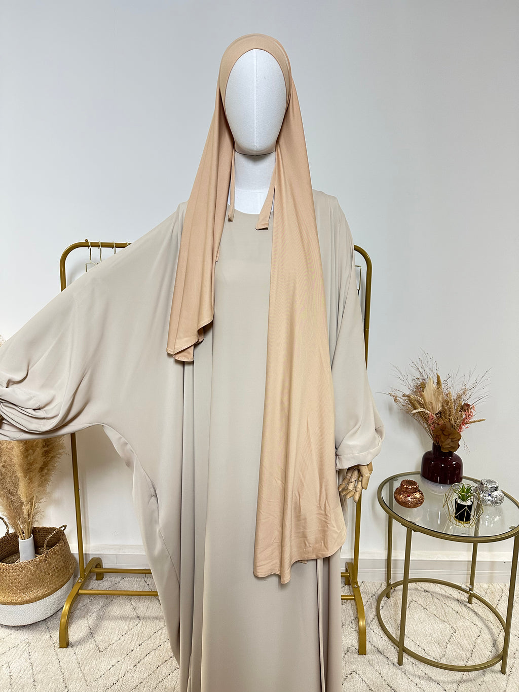Hijab Jersey Lycra épais - Hijab à enfiler - Beige orangé - My Qamis Homme
