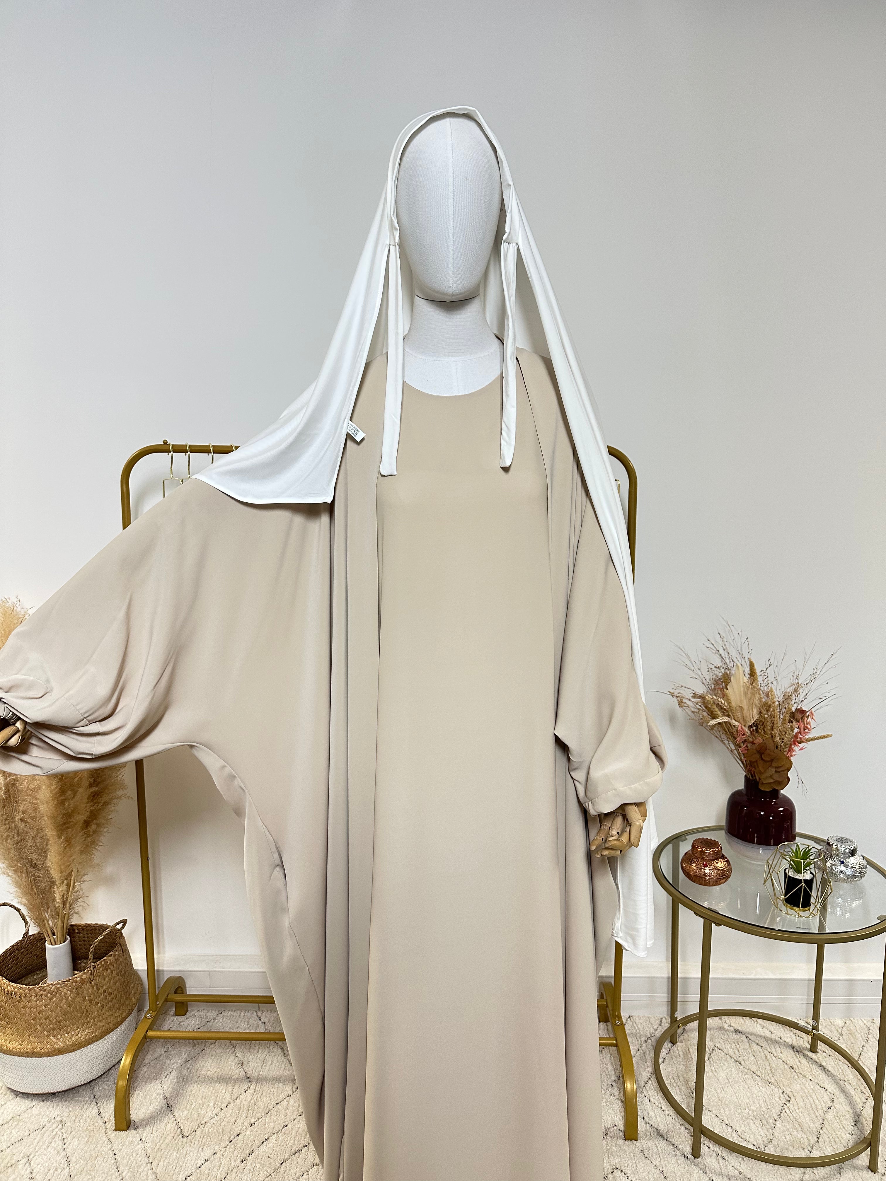 Hijab Jersey Lycra épais - Hijab à enfiler - Blanc - My Qamis Homme