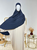 Hijab Jersey Lycra épais - Hijab à enfiler - Bleu Marine - My Qamis Homme