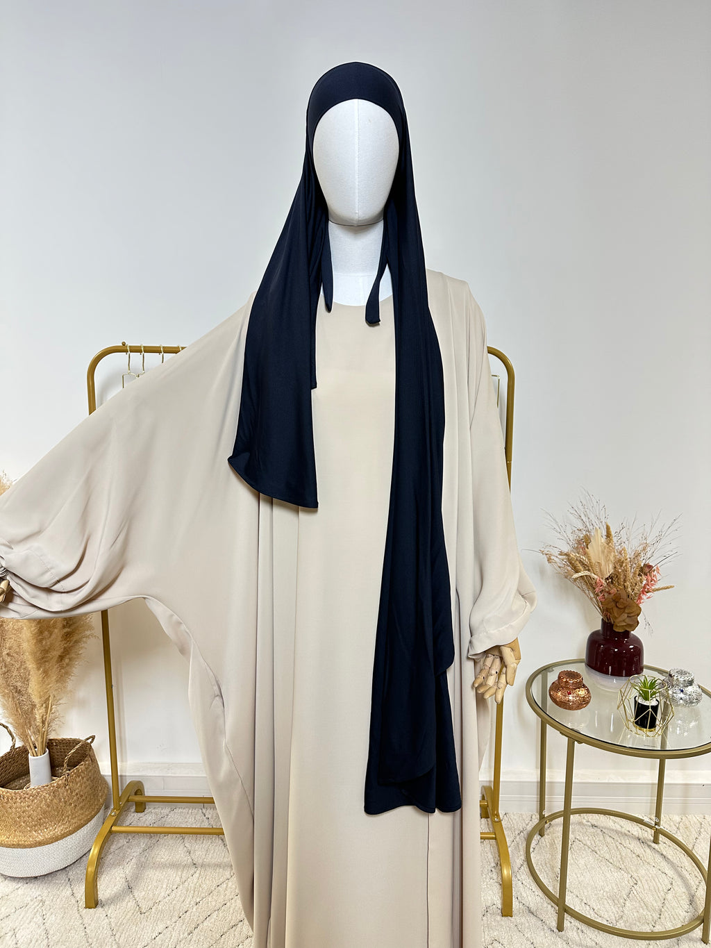 Hijab Jersey Lycra épais - Hijab à enfiler - Bleu Marine - My Qamis Homme