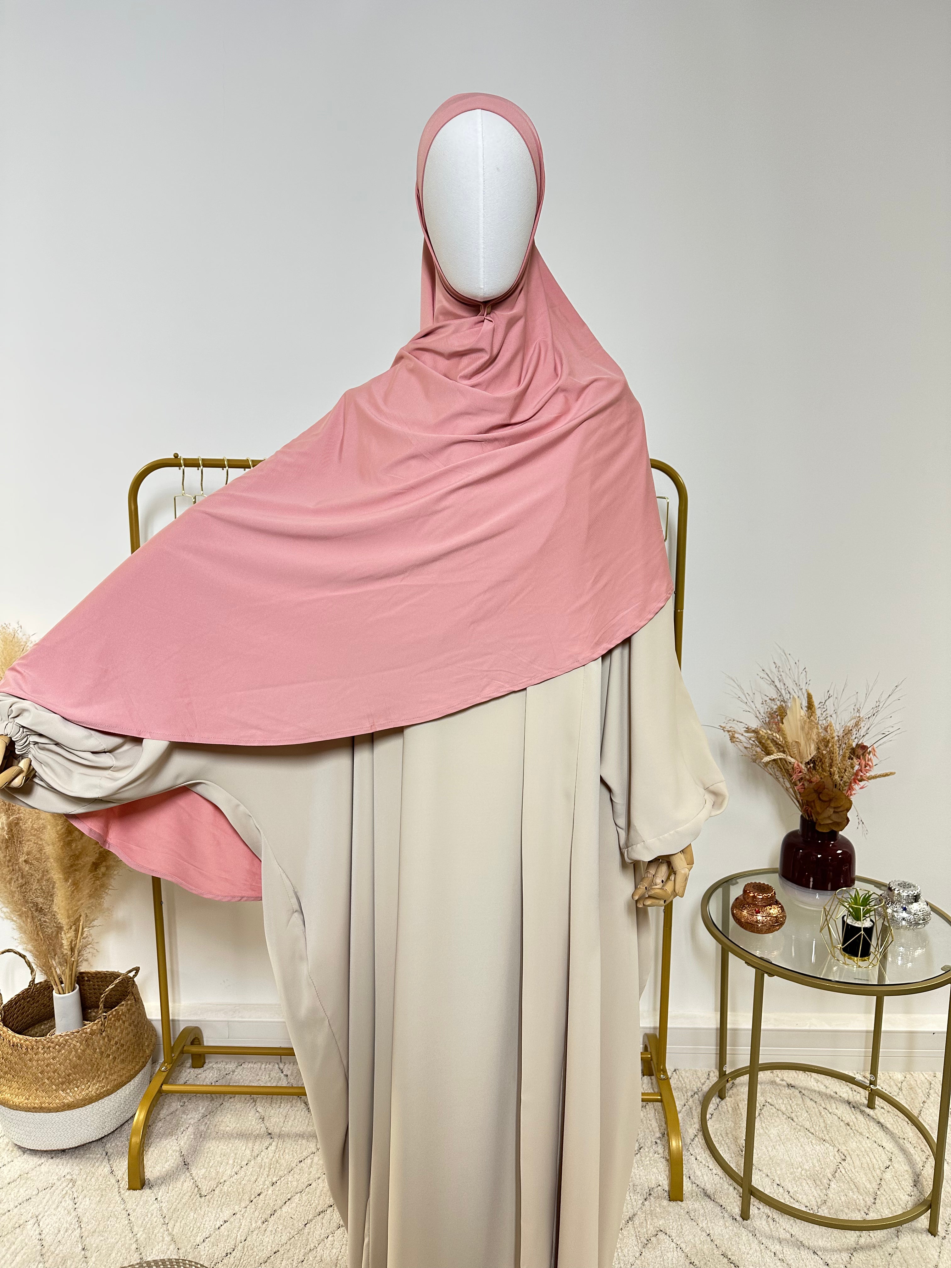 Hijab Jersey Lycra épais - Hijab à enfiler - Rose - My Qamis Homme