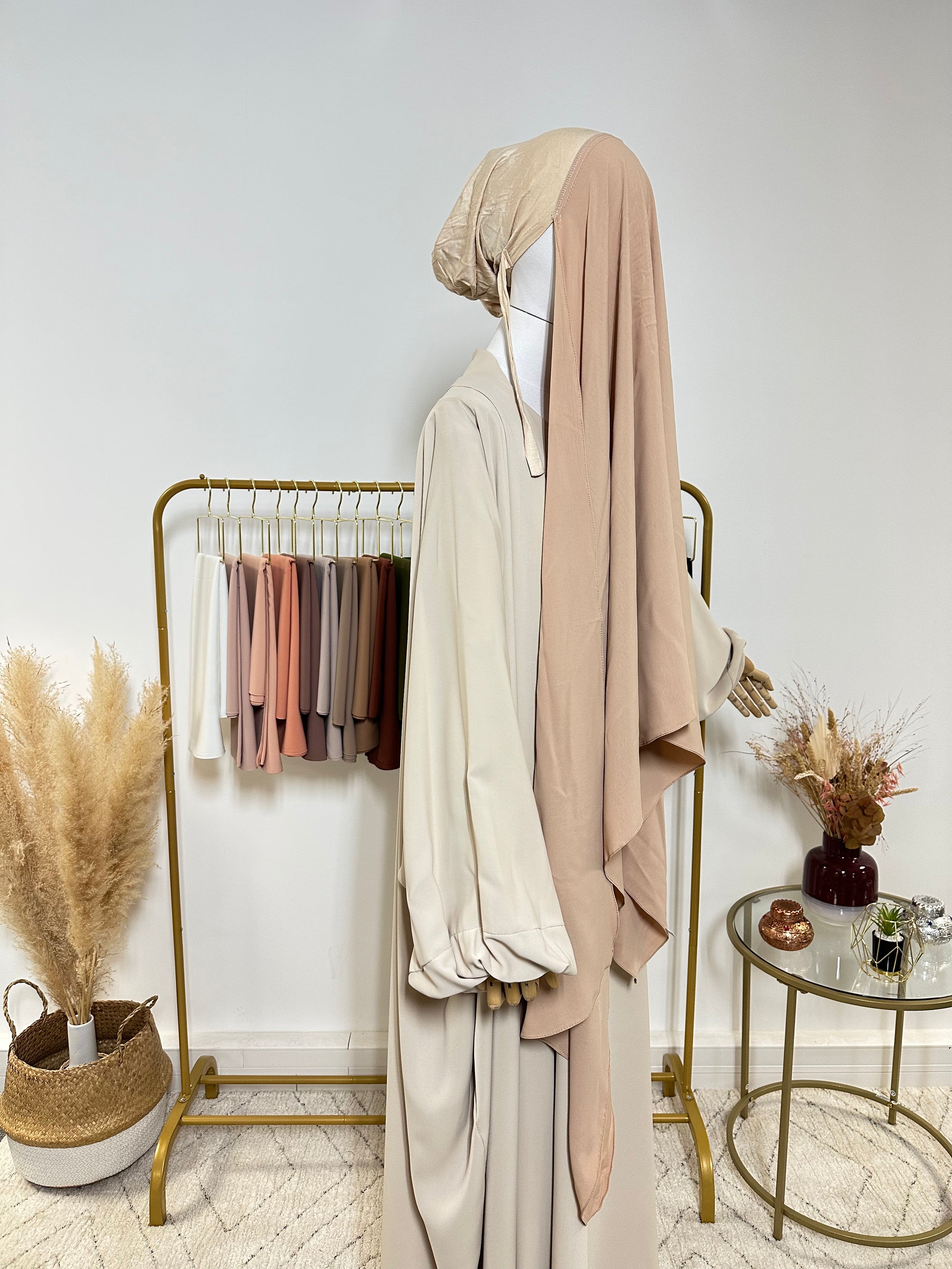 Hijab Jersey Premium - Hijab à enfiler - Beige orange - My Qamis Homme