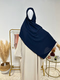 Hijab Jersey Premium - Hijab à enfiler - Bleu marine - My Qamis Homme