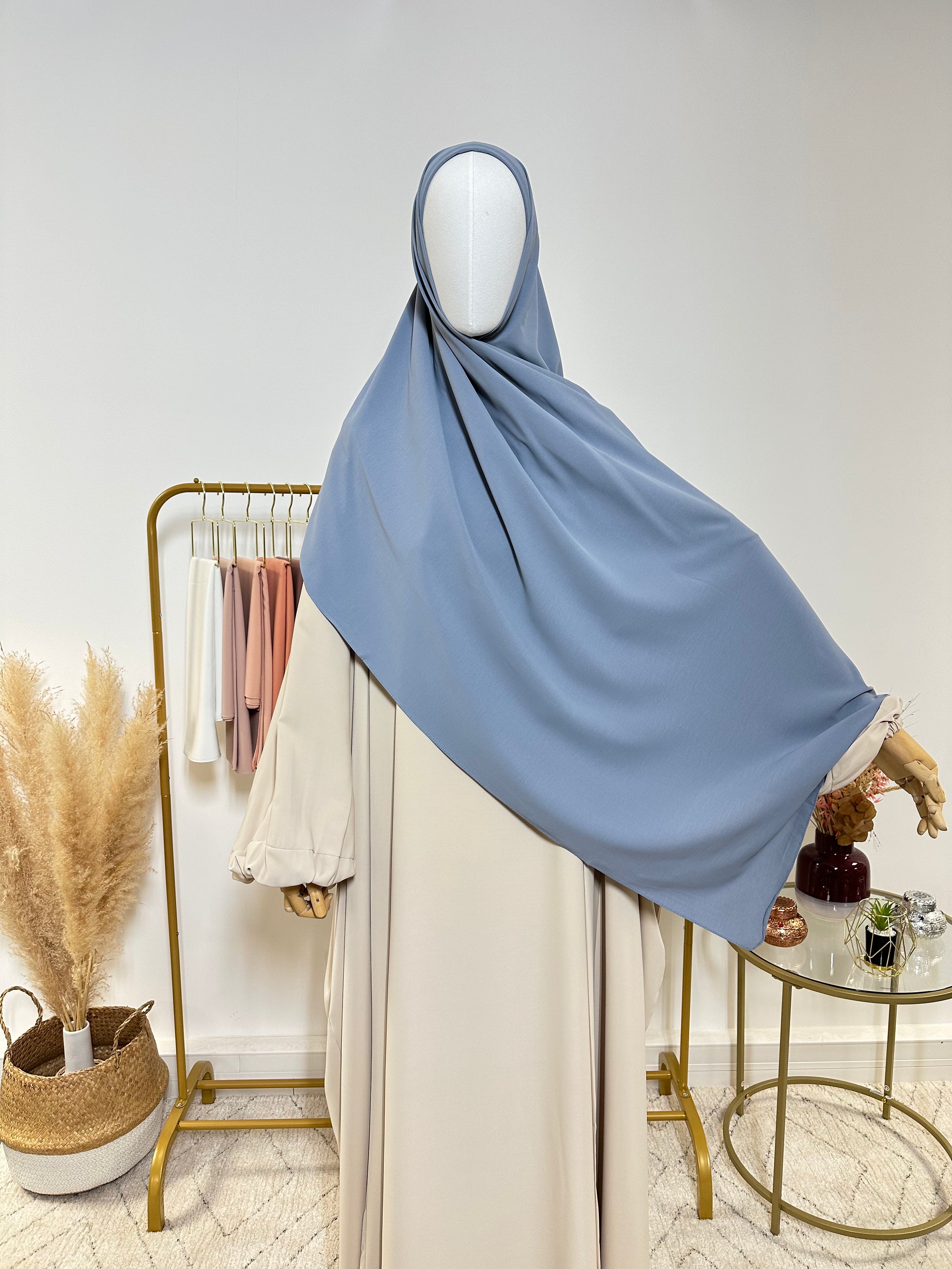 Hijab Jersey Premium - Hijab à enfiler - Bleu - My Qamis Homme