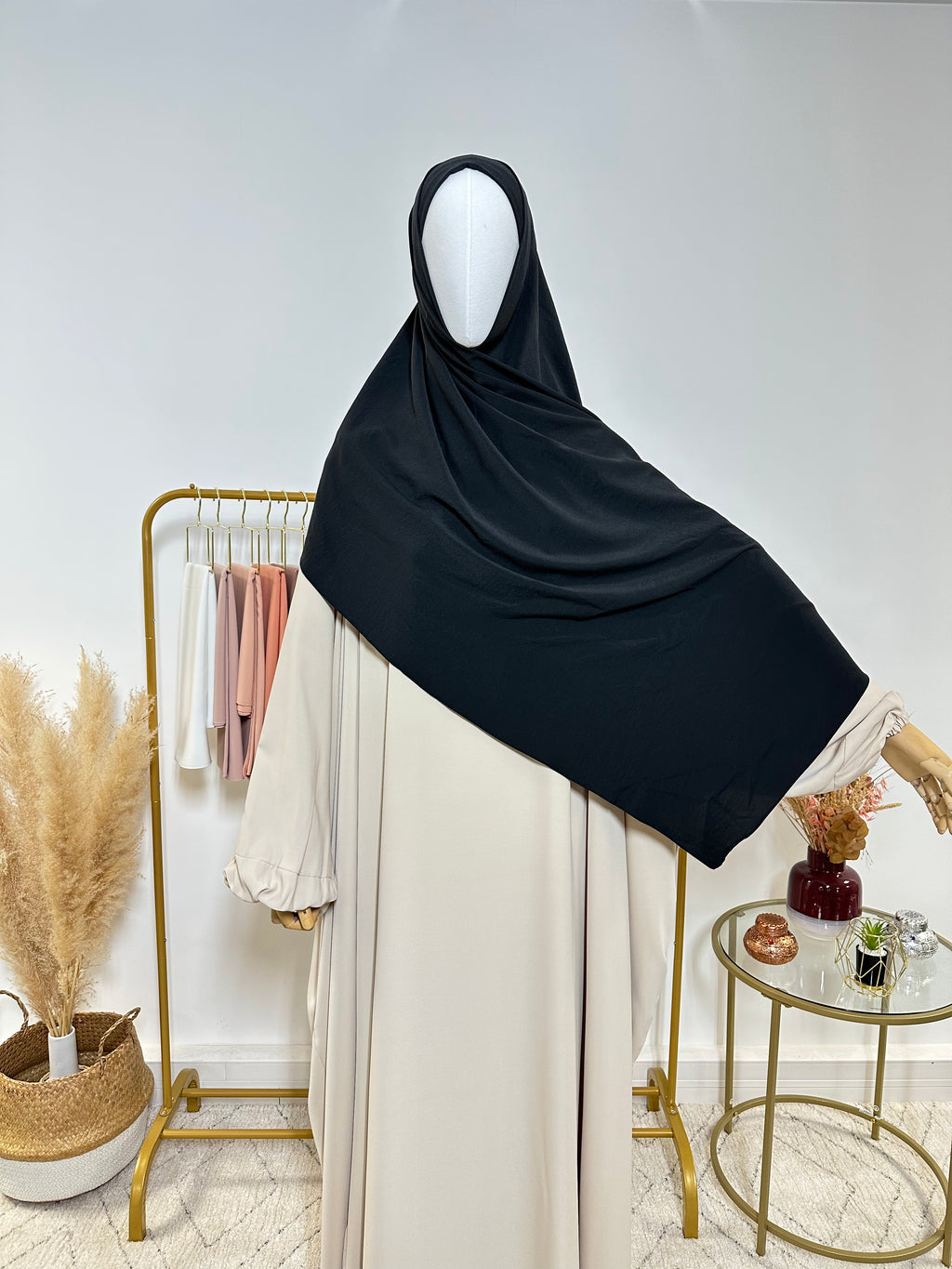 Hijab Jersey Premium - Hijab à enfiler - Noir - My Qamis Homme