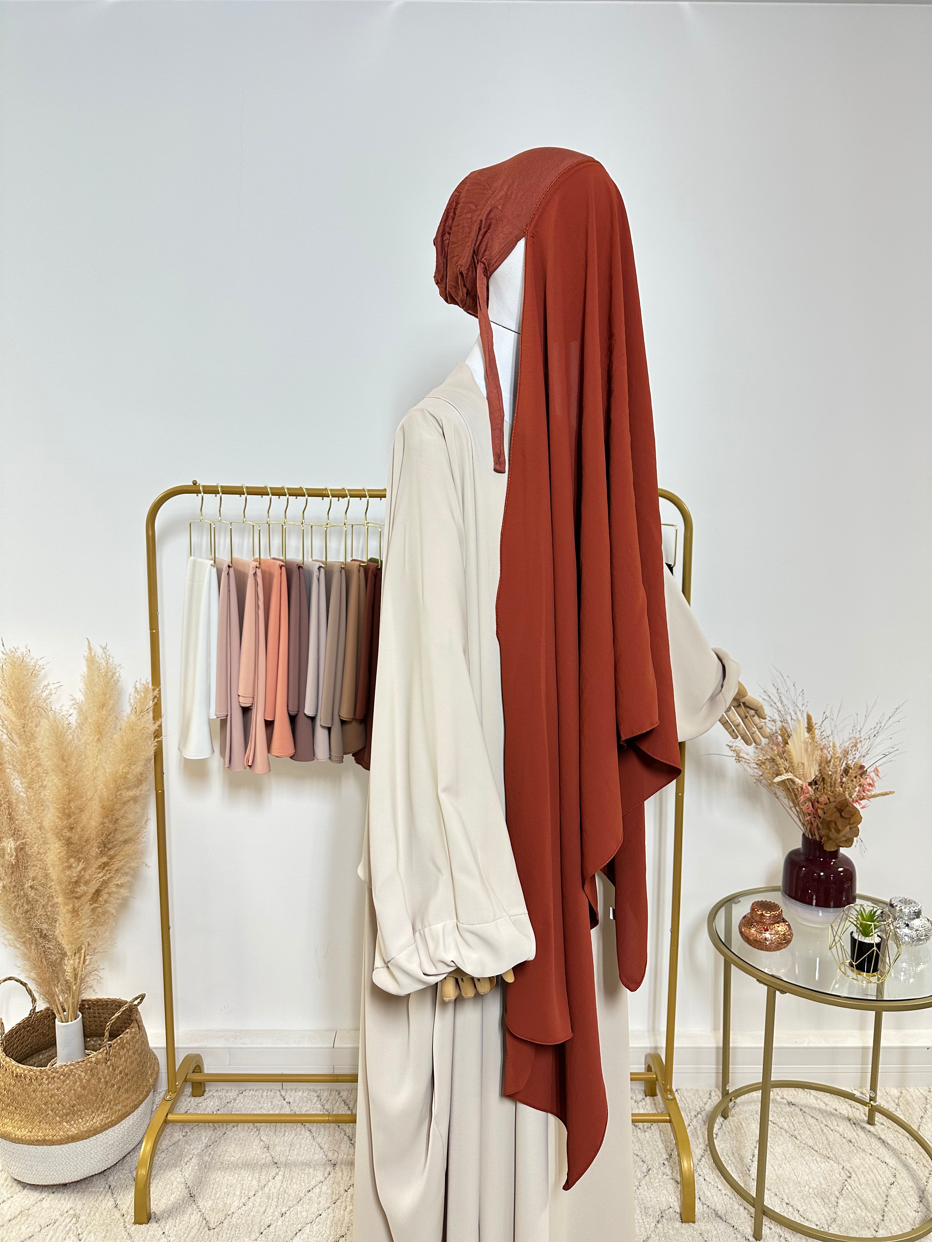 Hijab Jersey Premium - Hijab à enfiler - Rouge - My Qamis Homme