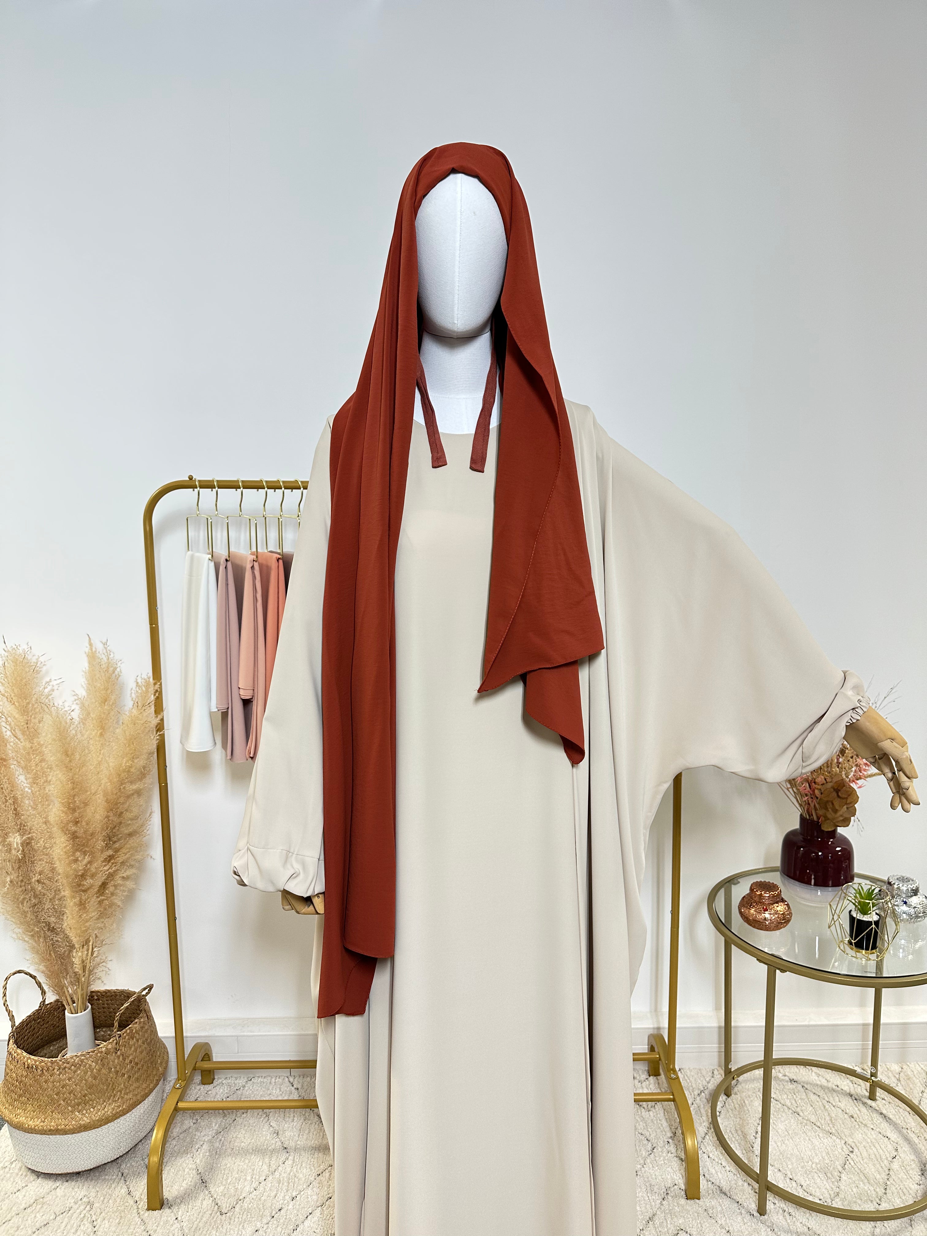 Hijab Jersey Premium - Hijab à enfiler - Rouge - My Qamis Homme
