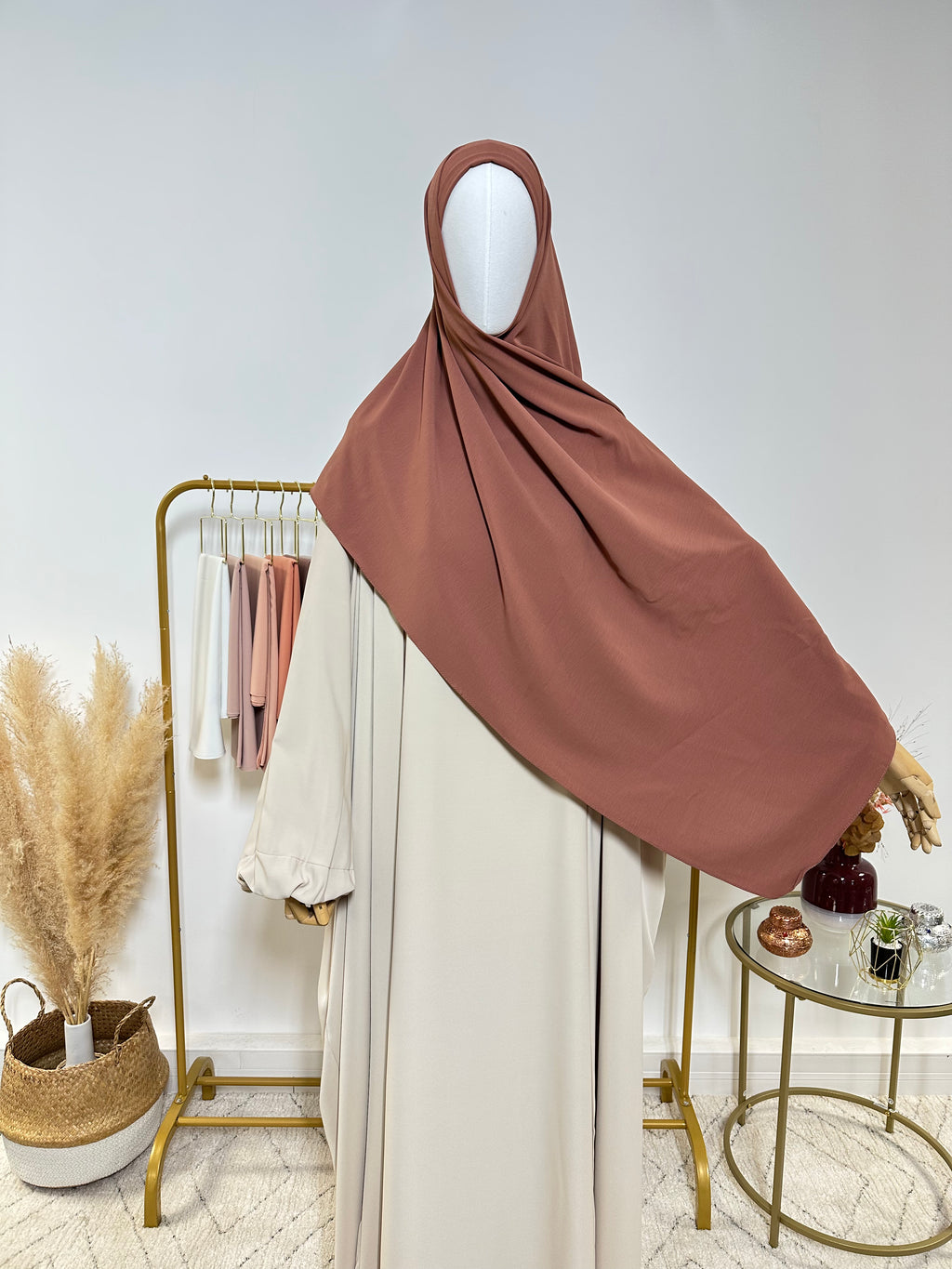 Hijab Jersey Premium - Hijab à enfiler - Rouge Orangé - My Qamis Homme