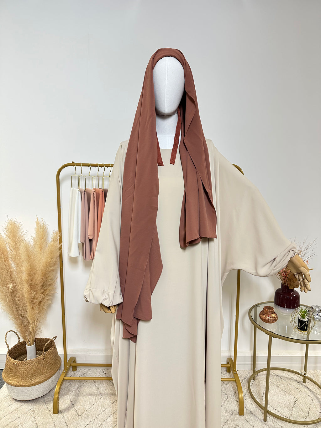 Hijab Jersey Premium - Hijab à enfiler - Rouge Orangé - My Qamis Homme