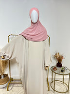 Hijab Mousseline - Hijab à enfiler avec bonnet croisé intégré - Rose - My Qamis Homme