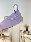 Hijab Mousseline - Hijab à enfiler avec bonnet croisé intégré - Violet - My Qamis Homme