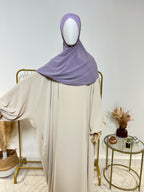Hijab Mousseline - Hijab à enfiler avec bonnet croisé intégré - Violet - My Qamis Homme