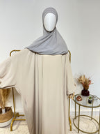 Hijab Mousseline - Hijab à enfiler avec bonnet en mousseline intégré - Gris - My Qamis Homme