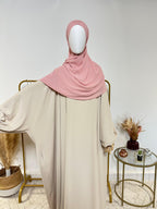 Hijab Mousseline - Hijab à enfiler avec bonnet en mousseline intégré - Rose - My Qamis Homme