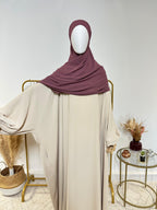 Hijab Mousseline - Hijab à enfiler avec bonnet en mousseline intégré - Violet - My Qamis Homme